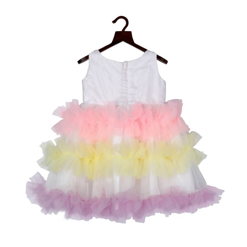 Unicorn frilly multicolour dress
