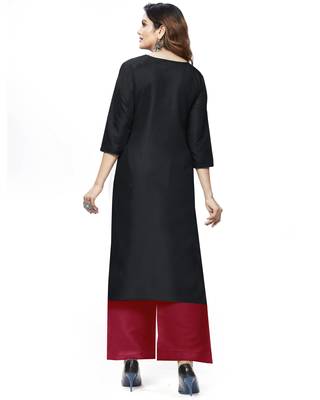 Black embroidered cotton ethnic-kurtis 2