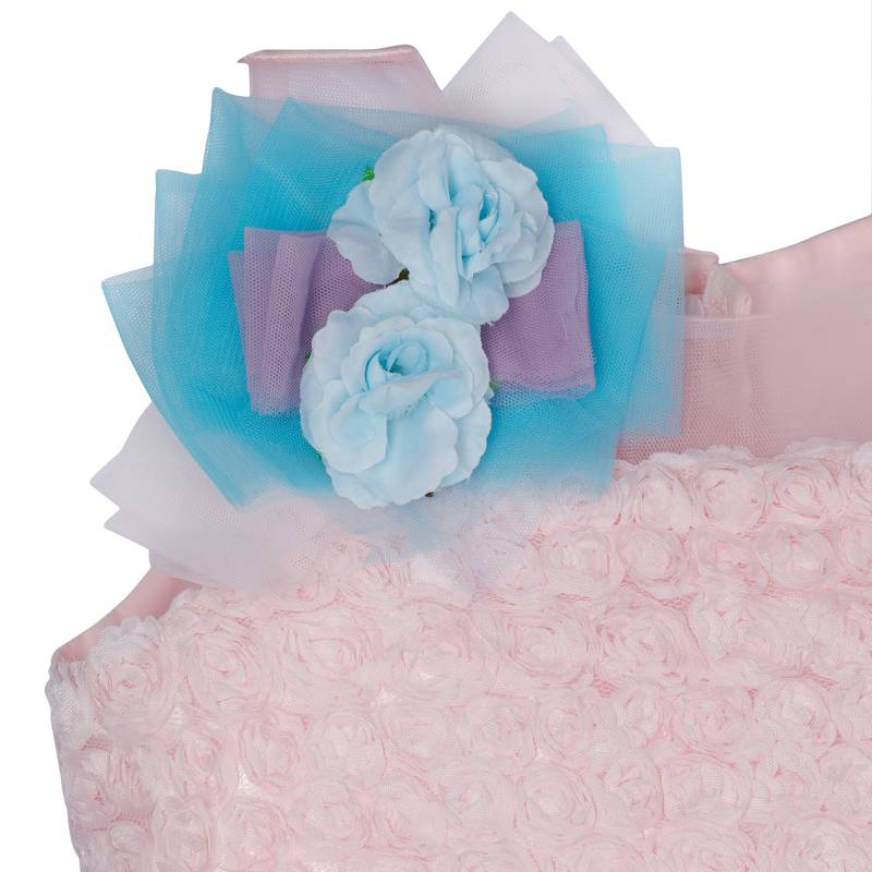 Pink Cow girls layered dress 