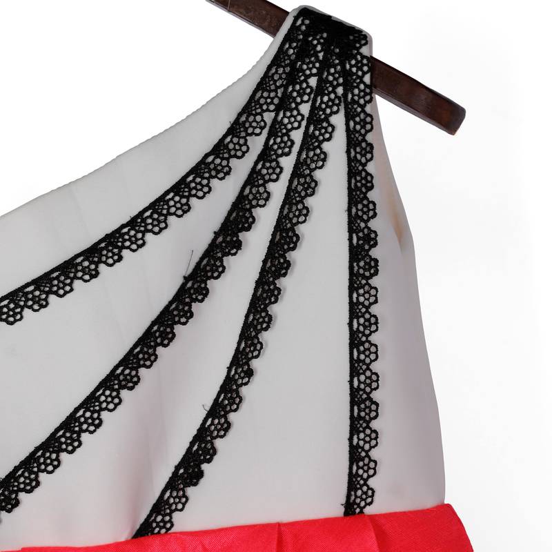 Pink Cow girls one shoulder dress 