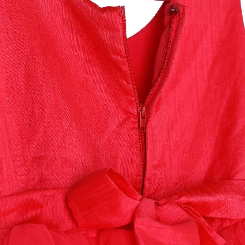 Pink dress with flower on waist