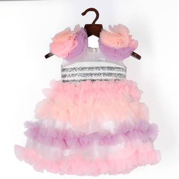 Unicorn frilly multicolour dress 1