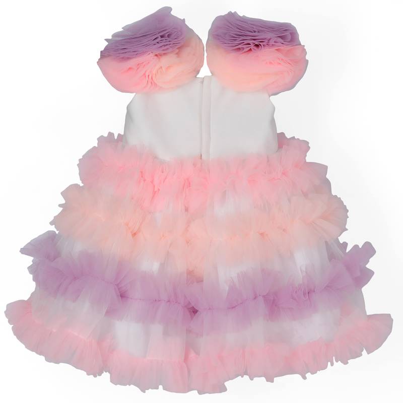 Unicorn frilly multicolour dress