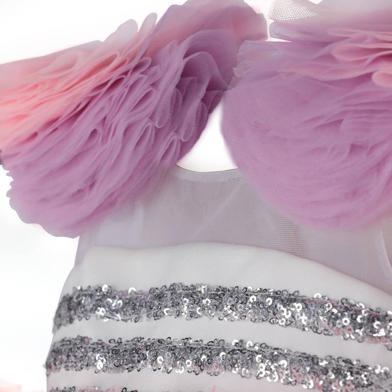 Unicorn frilly multicolour dress