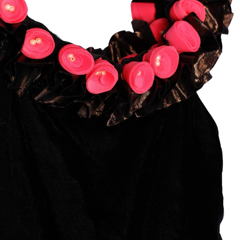 Pink Cow stylish party off shoulder floral gown -Pink