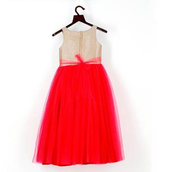 Printed Fuchsia Gown With Roses 2