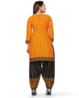 Yellow geometric print cotton salwar 2