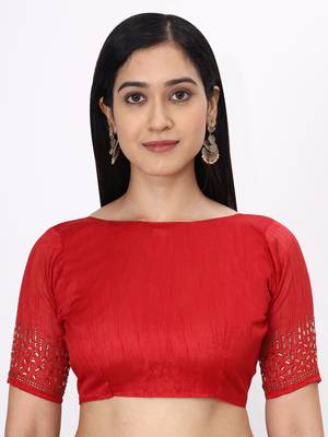 Black Embroidered Silk Blend Saree With Blouse 3