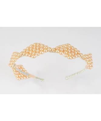 Choko Bespoke Orange Pearl Hairband 3