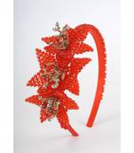 Scarlet Passion Beaded Headband