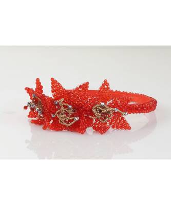 Scarlet Passion Beaded Headband 2