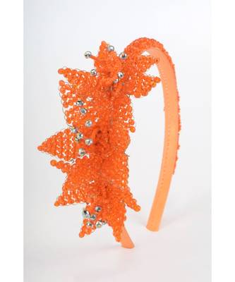 Vermillion Vibrancy Beaded Headband 1