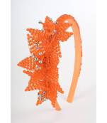 Vermillion Vibrancy Beaded Headband