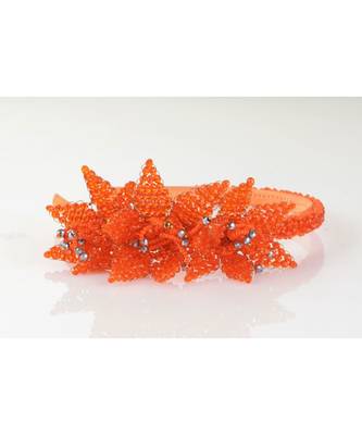 Vermillion Vibrancy Beaded Headband 2