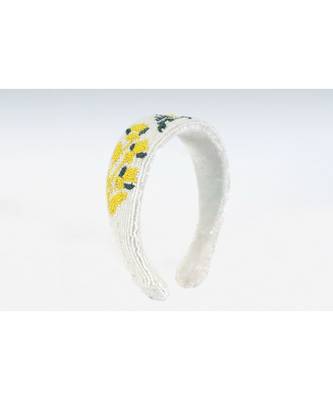 Sun in Snow Beaded Headband 2