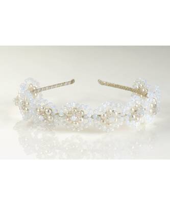 Blossoming Pearls and Crystals Headband 1