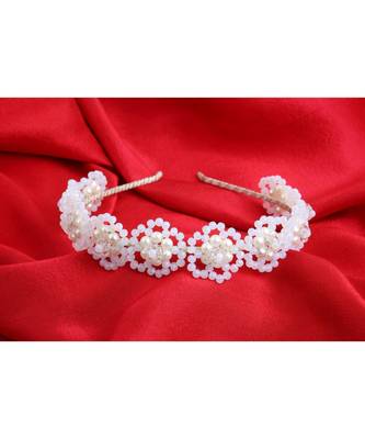 Blossoming Pearls and Crystals Headband 2