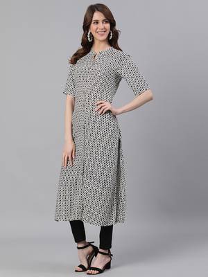Blue woven viscose ethnic-kurtis 2