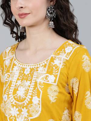 Blue woven viscose ethnic-kurtis 5