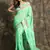 Light Green Woven Blended Cotton Saree Without Blouse