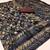 Black printed silk saree with blouse