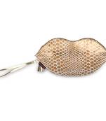 NFI essentials Cosmetic Bag Makeup Pouch for Women Stylish Pouches for Makeup Accessories Storage (Gold)