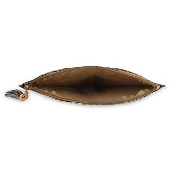 NFI essentials Cosmetic Bag Makeup Pouch for Women Stylish Pouches for Makeup Accessories Storage (Gold) 5