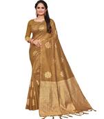 brown Cotton Silk Daily & Party Wear Saree