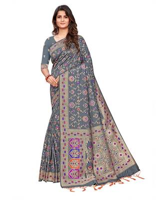 blue  silk blend Party & Festive Wear Saree 1