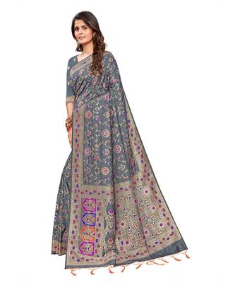 blue  silk blend Party & Festive Wear Saree 3