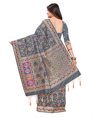 blue  silk blend Party & Festive Wear Saree 5