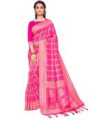 Pink Banarasi Silk Daily Wear Saree