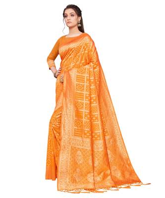 Gold art silk saree Daily Wear Saree 2