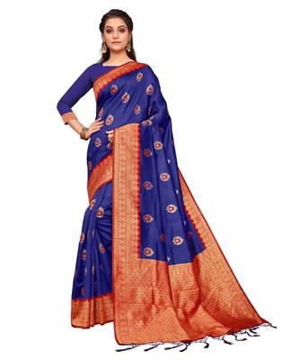 Blue  art silk saree Reguler Wear Saree 1