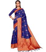 Blue  art silk saree Reguler Wear Saree