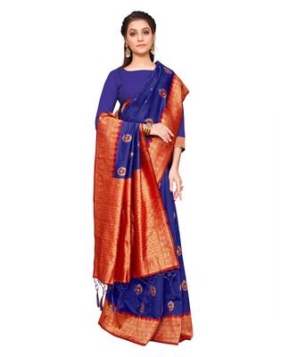 Blue  art silk saree Reguler Wear Saree 3
