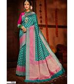 blue Thread Work semi silk saree Daily & Party Wear Saree With Blouse