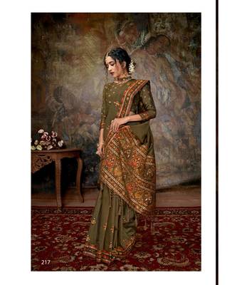 Green Thread Work Cotton Daily & Party Wear Saree With Blouse 1