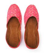 Purely Lush Pink Color Handmade Designer Jutti for women Mojari Khussa