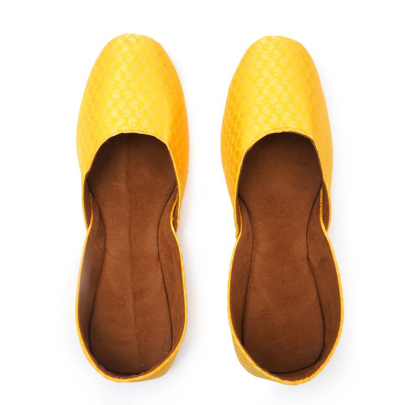 Purely Lush Yellow Punjabi Jutti for women Mojari Khussa Shoes Ladies Footwear