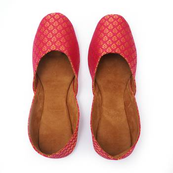 Purely Lush Ethnic Red Jaipuri Jutti for women Mojari Khussa Bellies 1