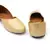 Purely Lush Plain Golden Handcrafted Punjabi Jutti for Women Mojari Khussa