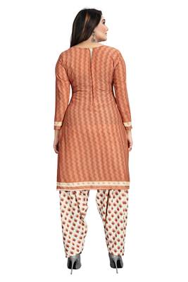 Brown printed crepe salwar 2