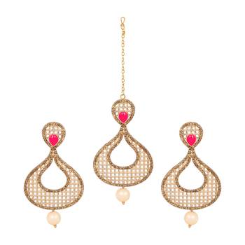 Pink maang-tikka 1