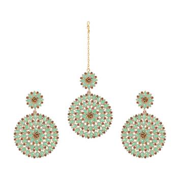 Green maang-tikka 1