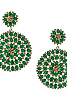 Green maang-tikka