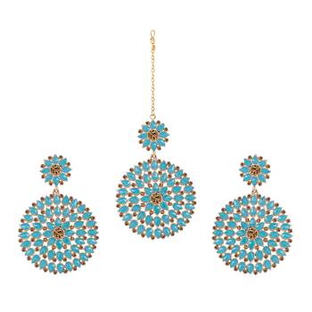 Blue maang-tikka 1