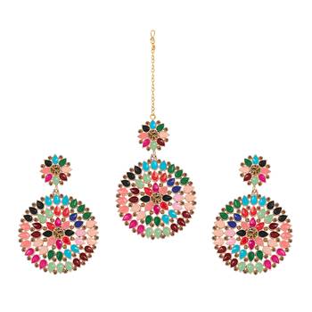 Multicolor maang-tikka 1