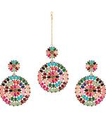 Multicolor maang-tikka