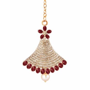 Maroon maang-tikka 1